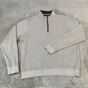 Collars & Co 1/4 Zip Sweater Mens XL Gray Pullover Modal Stretch Preppy New NWOT